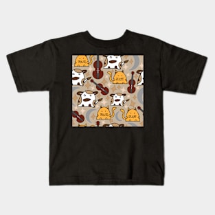 Hey Diddle Diddle The Cat and the Fiddle Pattern Kids T-Shirt